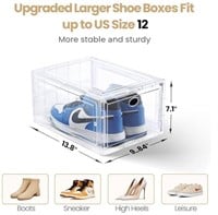 10 Pack Clear Shoe Boxes Stackable,Shoe Storage