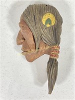 Chippewa Carved Wooden Plaque