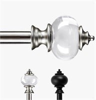 Nickel Curtain Rods for Windows 30 to 48 Inches