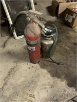 Fire extinguisher, & yard sprayer