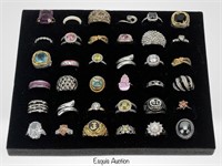 Exquisite Collection: Set of 36 Various Rings