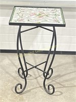 Small Metal Table with Mosaic Top