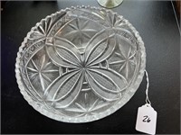 9.5 inch Vintage Cut Crystal Bowl