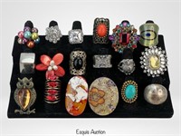 Collection of Lady's Costume Jewelry Rings