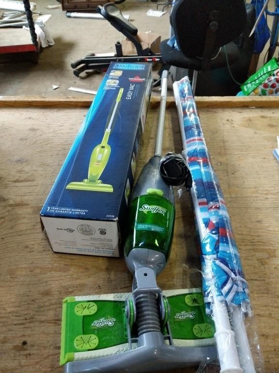 An awesome cleaning lot that includes a Swiffer