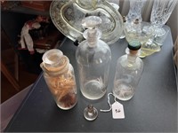 3 Antique Glass Bottles