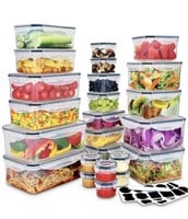 48 PCS Larger Food Storage Containers