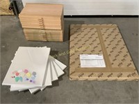 (5)Canvases, (2) Supply Drawers & Paint Paper