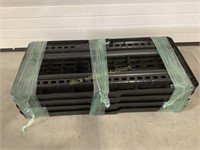 4 Tiers of Plastic Shelving W/ 12 Legs