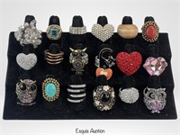 Collection of Lady's Costume Jewelry Rings