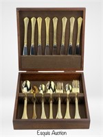 Towle Silversmith Gold Tone Flatware Set for 8
