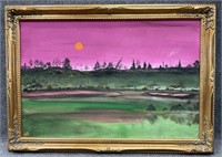 Large Framed Original Landscape Painting