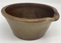 Antique Salt Glazed Pottery Mixing Bowl