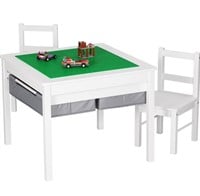 2 in 1 Kids Construction Table and 2 Chairs Set