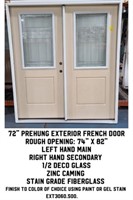 72" Prehung Exterior French Door