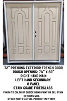 72" Prehung Exterior French Door