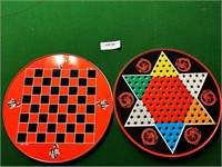 Tin Container with Chinese Checkers and Checkers
