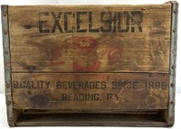 Rare Excelsior Bottling Co. Wooden Crate