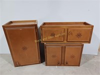(3) MCM Floral Design Cabinets