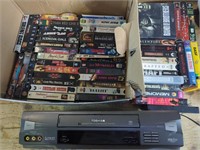 Toshiba VHS Player and Many VHS Tapes