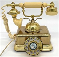 Vintage Brass Rotary Telephone