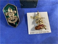 24 KRT Gold Plated Pin & Thailand Scout Pin