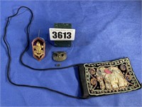 Small Sequence Bag w/Thailand Scout Pin & Owl