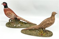 Pair Vtg Ceramic Pheasants