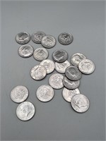 20 Various Date Kennedy Half Dollars