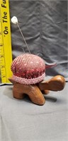 Turtle Pin Cushion W/ Hat Pin.