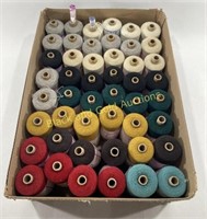 Box Full of Multicolor Wool Yarn