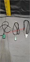 3 Beautifully Made Stone Necklaces.
