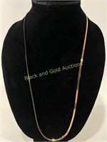 Marked 925 Sterling Silver Gold Wash Necklace