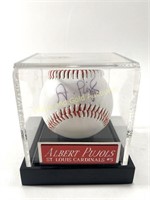 Albert Pujols Signed Baseball in Cube