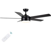 $140-YUHAO 52 inch Black Ceiling Fan with Lights