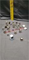 Lot Of 27, Different Size Thimbles