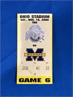 2000 Ohio State vs Mich ticket stub