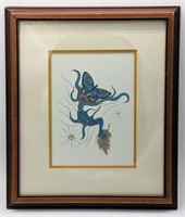Framed Native Artist Print By Norman Knott "Life"