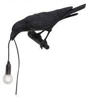 NorDiem crow black wall lamp light