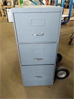 A 3 shelf filing cabinet measures to be 18" x 28"