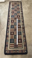 Long Patriotic Themed Floor Runner Rug