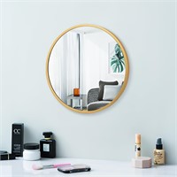 12 Gold Wall Mirror Circle  Metal  12x12