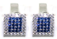 4.45 Ct Diamond & Sapphire 9.5 Gram 14K Earring