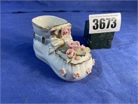Bone China Floral Bootie, 4.25"Long