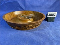 Vintage Decorative Bowl 9 7/8"Dia. w/Nut Picks