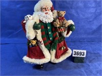 Santa w/Bear & Dog, 10.5"T