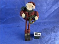 Tall Wood Skinny Santa, 12.5"T