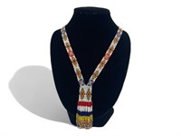 Vintage Native American Hand Beaded Necklace