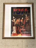 VTG Framed KISS Poster