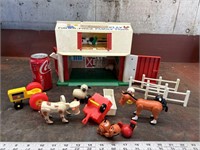 Vtg. Fisher Price Family Farm w/Lots of Extras